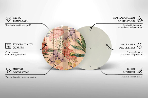 Tábua cozinha Ilustração de flamingos