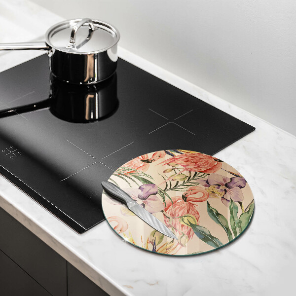 Tábua cozinha Ilustração de flamingos