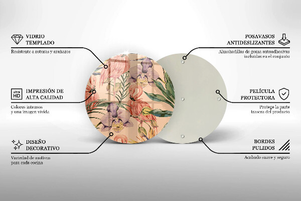 Tábua cozinha Ilustração de flamingos