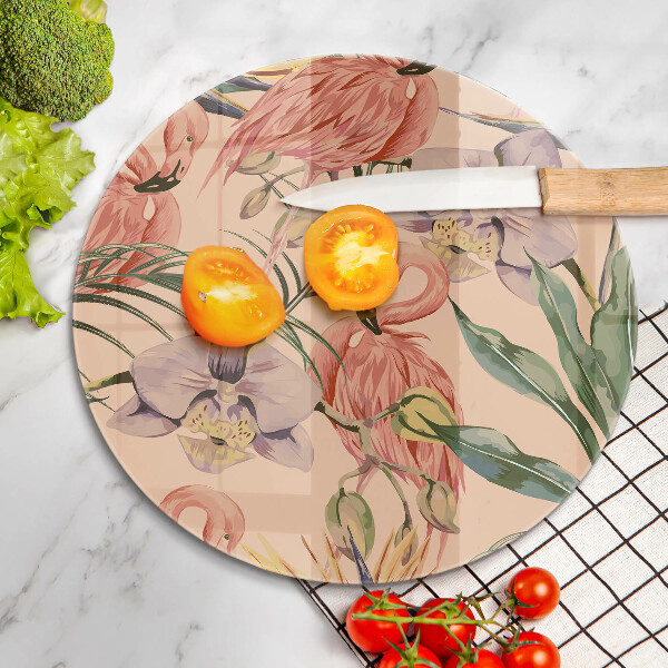 Tábua cozinha Ilustração de flamingos