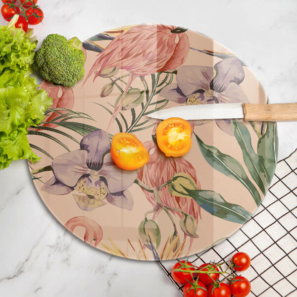 Tábua cozinha Ilustração de flamingos