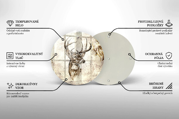Tábua para corte Ilustração de animal veado