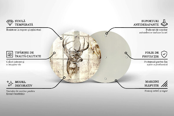 Tábua para corte Ilustração de animal veado