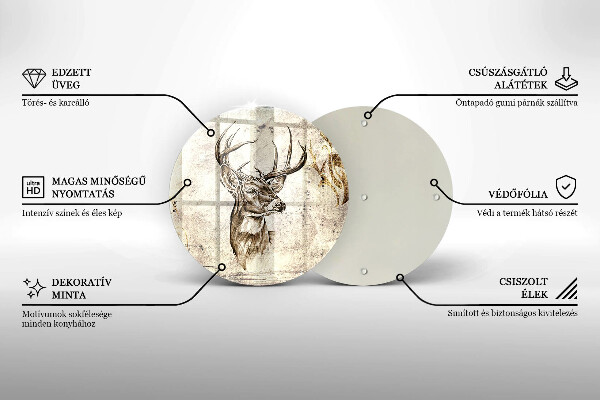 Tábua para corte Ilustração de animal veado