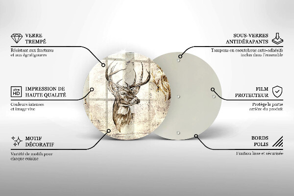 Tábua para corte Ilustração de animal veado