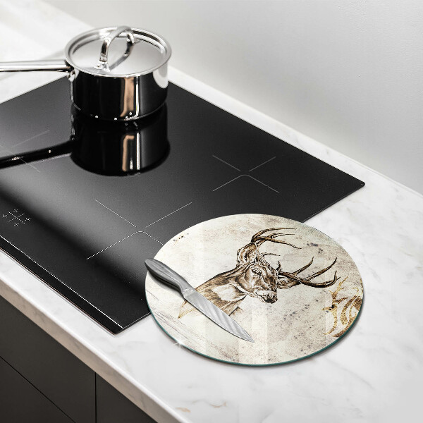 Tábua para corte Ilustração de animal veado