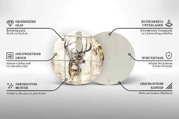 Tábua para corte Ilustração de animal veado
