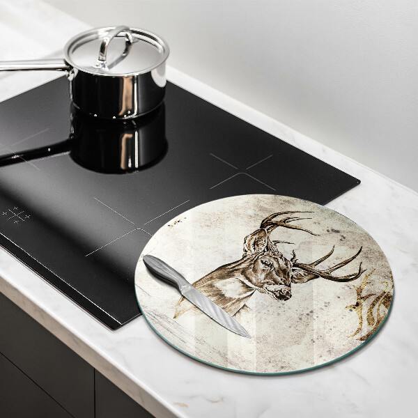 Tábua para corte Ilustração de animal veado