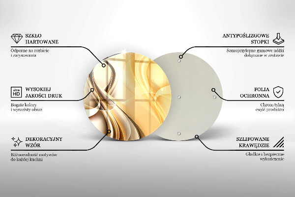 Tábua de cortar de vidro Fumaça abstrata