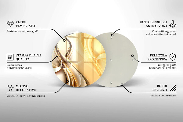 Tábua de cortar de vidro Fumaça abstrata