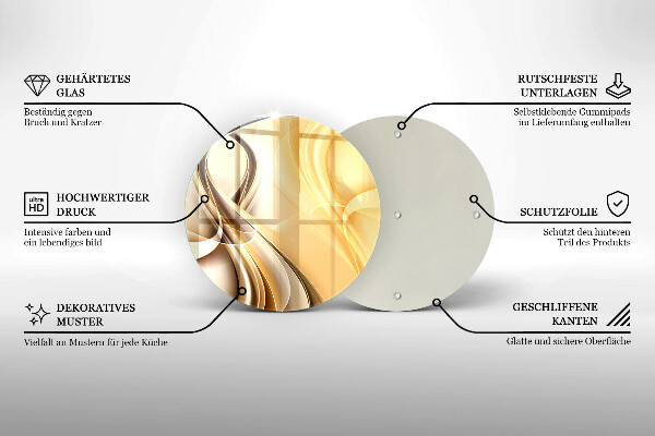 Tábua de cortar de vidro Fumaça abstrata