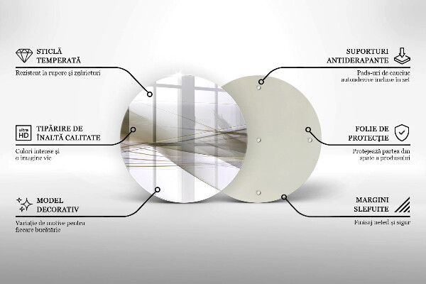 Tábua para cozinha Design de linhas abstratas