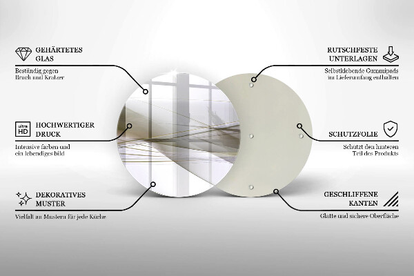 Tábua para cozinha Design de linhas abstratas