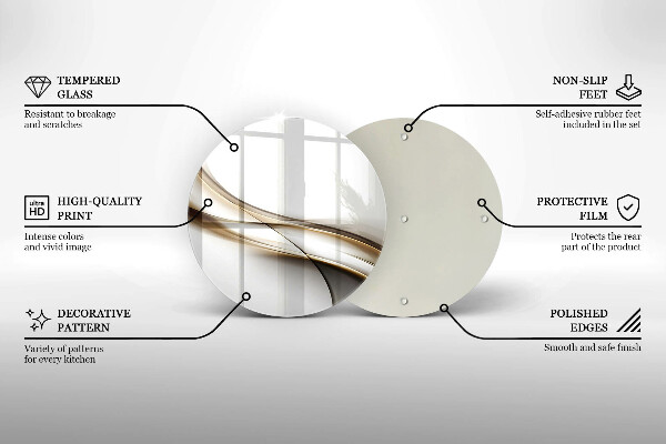Tábua de cortar alimentos Abstração de linhas suaves