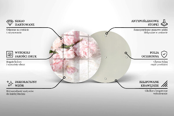 Tábua corte Flores delicadas de rosas