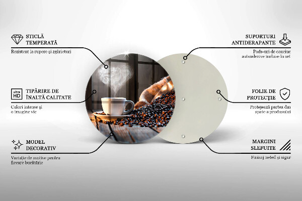 Tábua corte Uma xícara de café e um coração