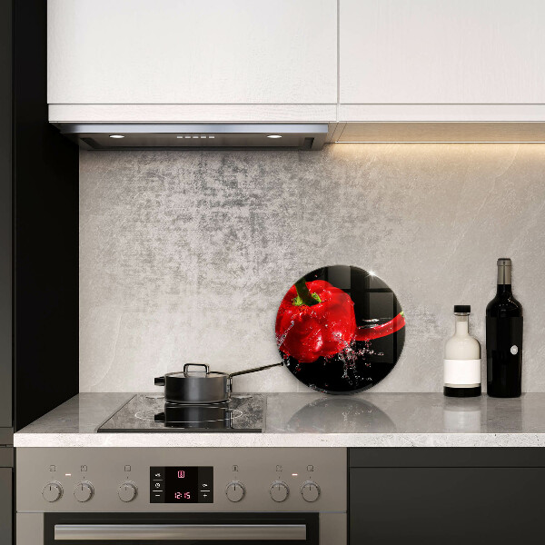 Tábua de corte Pimentões vermelhos em água