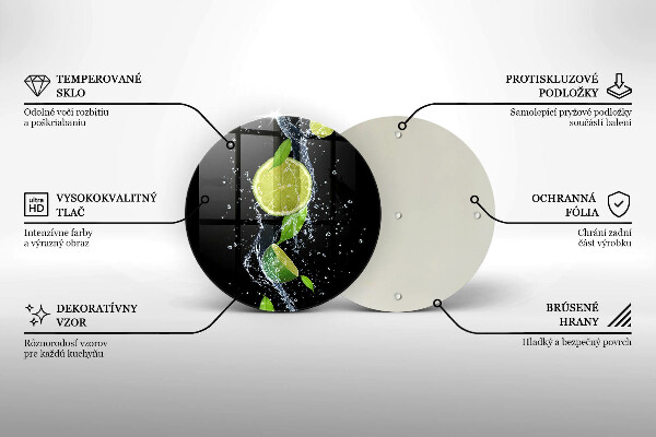 Tábua cozinha Limões suculentos em água