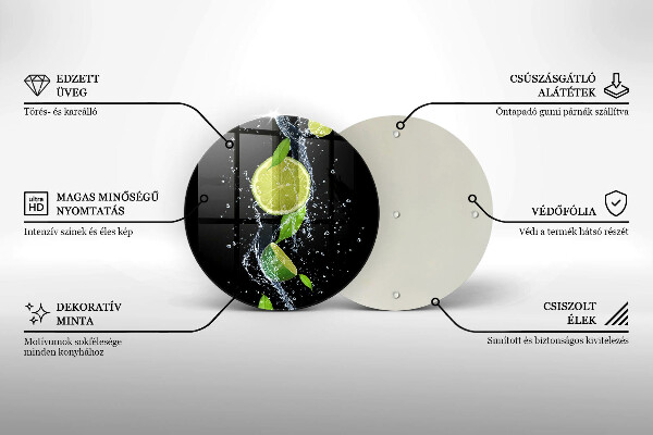 Tábua cozinha Limões suculentos em água