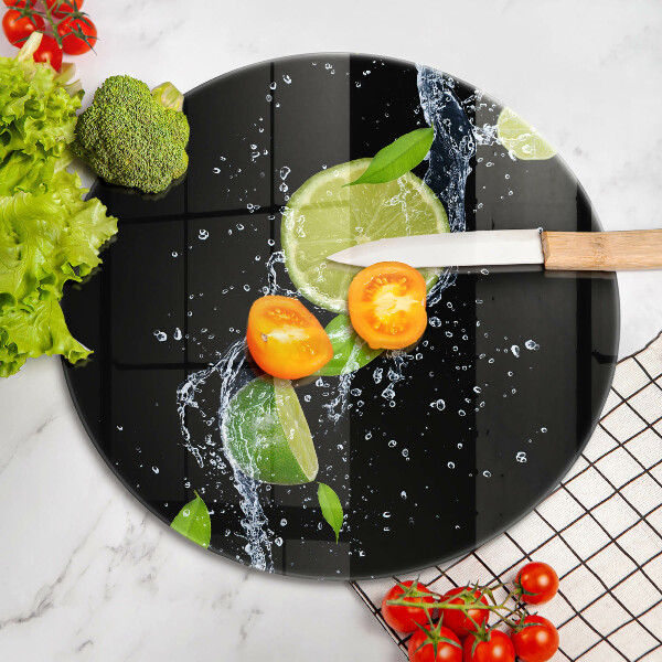 Tábua cozinha Limões suculentos em água