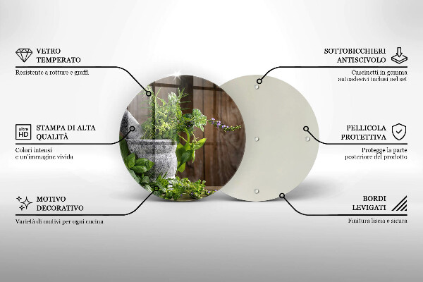 Tábua de corte Plantas, ervas e madeira