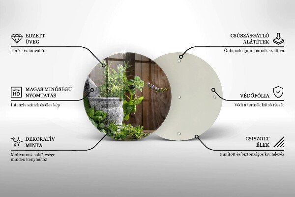 Tábua de corte Plantas, ervas e madeira