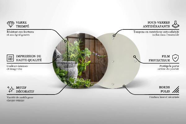 Tábua de corte Plantas, ervas e madeira