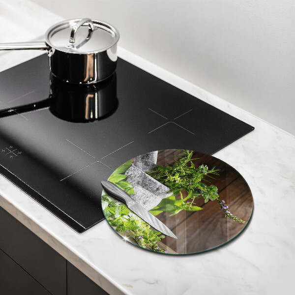 Tábua de corte Plantas, ervas e madeira