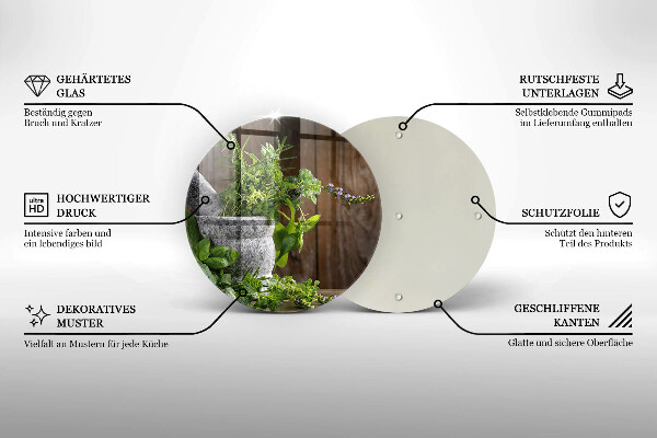 Tábua de corte Plantas, ervas e madeira