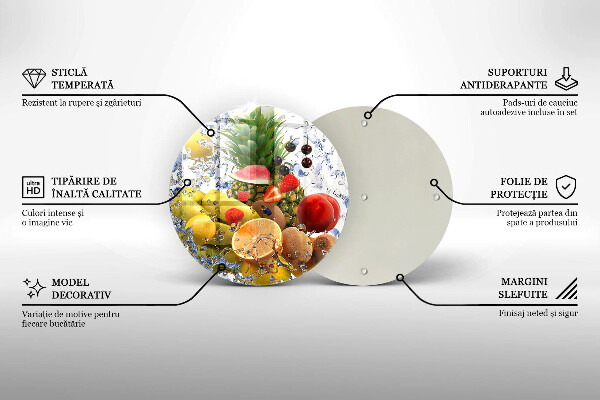 Tábua de cortar Frutas suculentas e água