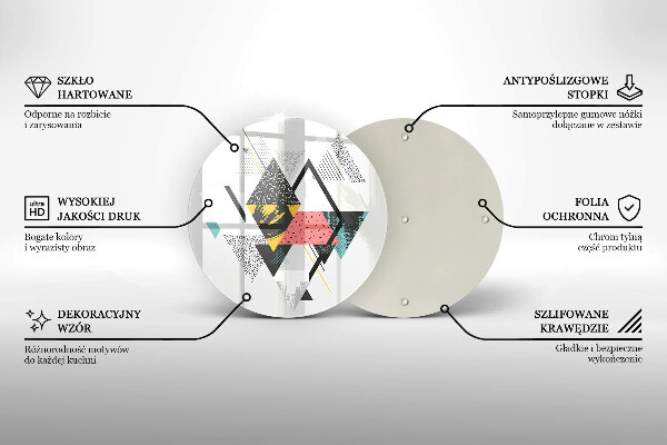 Tábua para cozinha Triângulos abstratos