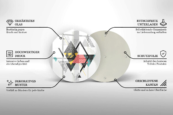 Tábua para cozinha Triângulos abstratos