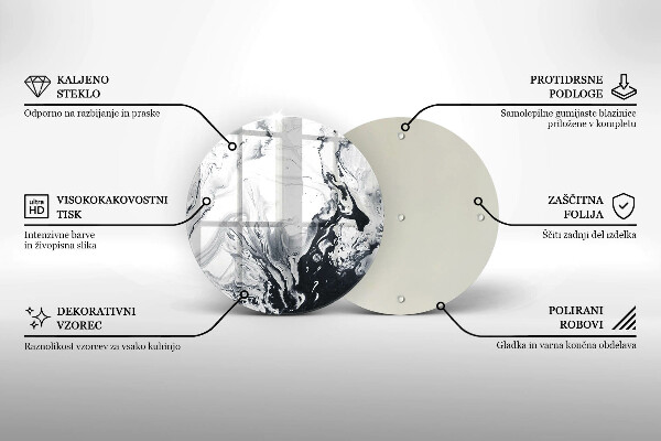 Tábua de cortar alimentos Abstração de tinta