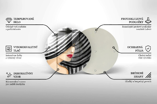 Tábua de corte Mulher de chapéu