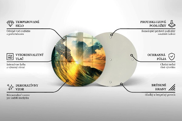 Tábua para cozinha Onda e pôr do sol