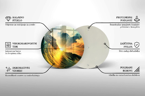 Tábua para cozinha Onda e pôr do sol