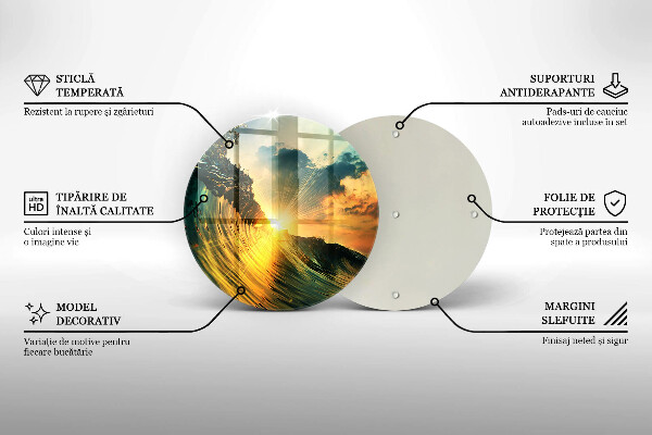 Tábua para cozinha Onda e pôr do sol