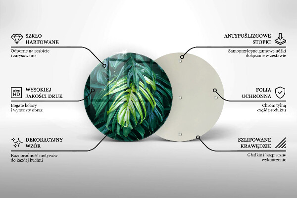 Tábua de cortar alimentos Folhas de monstera selvagem