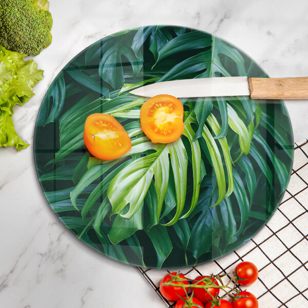 Tábua de cortar alimentos Folhas de monstera selvagem