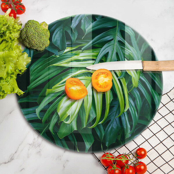 Tábua de cortar alimentos Folhas de monstera selvagem