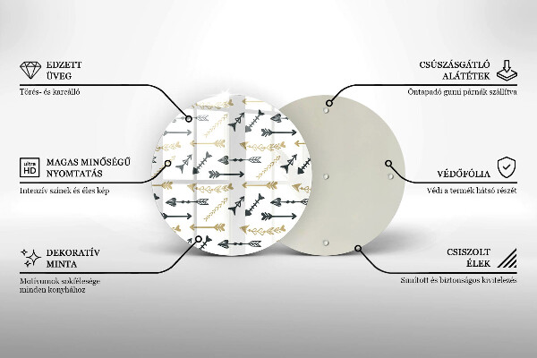 Tábua de cortar Padrão de flecha boho