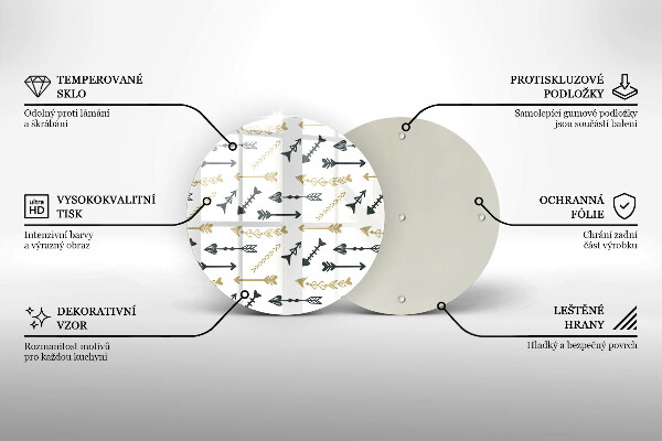 Tábua de cortar Padrão de flecha boho