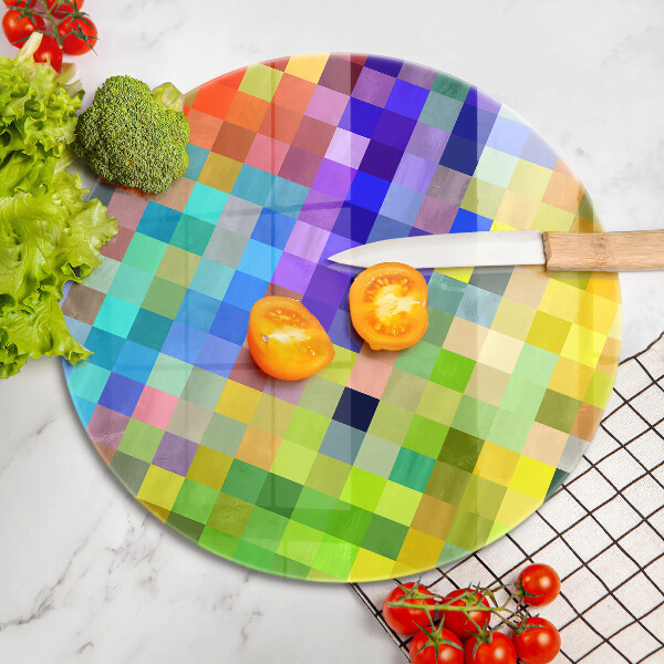 Tábua cozinha Quadrados de pixels coloridos