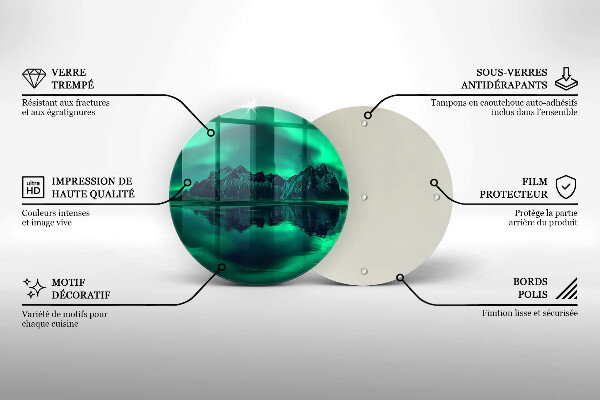 Tábua corte Paisagem da aurora boreal