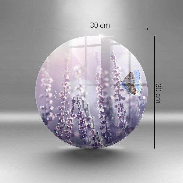 Tábua para corte Flores silvestres e uma borboleta