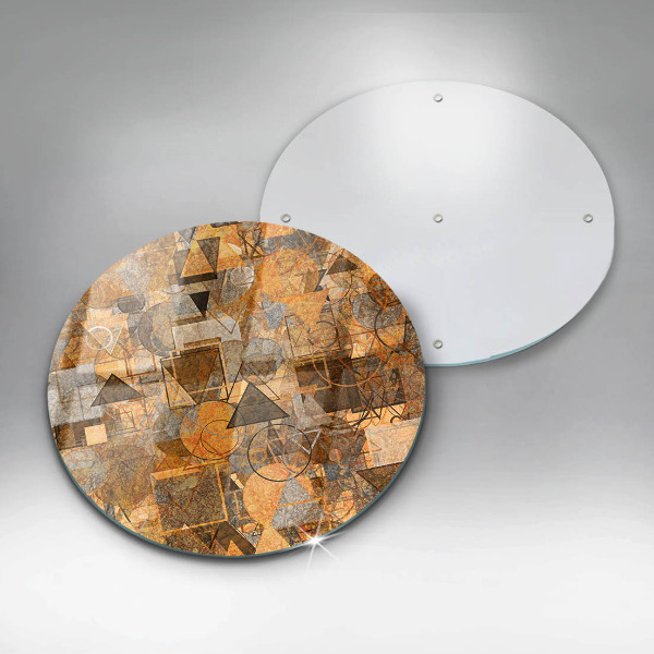 Tábua de corte de vidro Padrão de formas geométricas