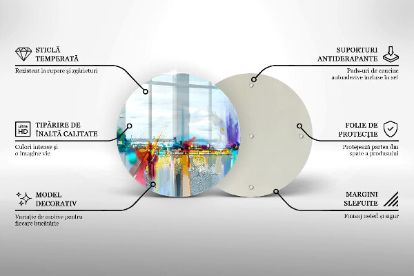 Tábua cozinha Abstração pintada