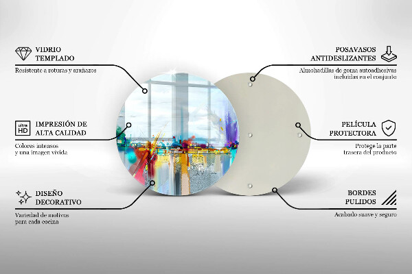 Tábua cozinha Abstração pintada