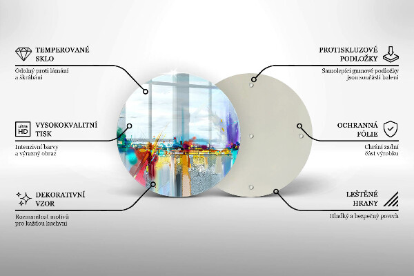 Tábua cozinha Abstração pintada