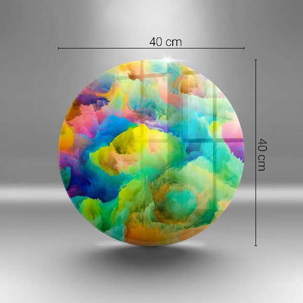 Tábua de vidro Abstração colorida